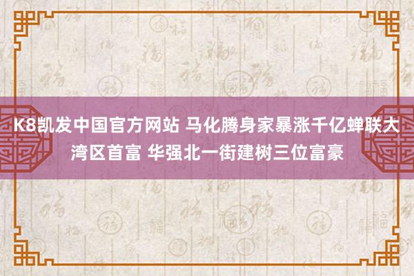 K8凯发中国官方网站 马化腾身家暴涨千亿蝉联大湾区首富 华强北一街建树三位富豪